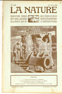 Giornale, rivista storica 1918 LA NATURE La soudure Ã©lectrothermique pour les sabotages Revue nÂ° 2325 1