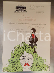 Materiale pubblicitario d’epoca 1980 MILANO TEATRO FILODRAMMATICI La bella addormentata Giancarlo SBRAGIA 1