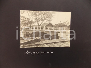 Fotografia d epoca originale 1920 ca BANGKOK THAILANDIA Nuovo ponte sul fiume Foto ARCHITETTURA 1