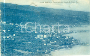 Cartolina originale da collezione 1907 SANREMO IM Panorama generale dal CAPO NERO Cartolina postale FP VG 1