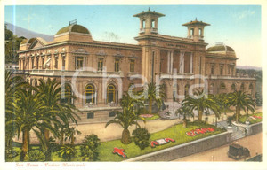 Cartolina originale da collezione 1937 SANREMO IM Facciata del Casino Municipale Cartolina postale FP VG 1