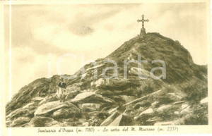 Cartolina originale da collezione 1930 ca BIELLA Santuario d OROPA Vetta Monte MUCRONE Cartolina ANIMATA FP NV 1