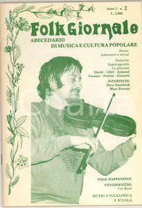 Giornale, rivista storica 1982 FOLKGIORNALE Musica resiana  Dave Swarbrick Rivista anno I nÂ°2 1