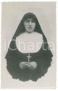Fotografia d epoca originale 1938 NAPOLI Suor Maria CAVIGLIA Ritratto  Foto 8x13 cm 1