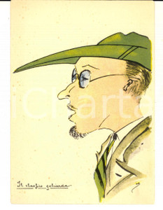 Cartolina originale da collezione 1940 ca SATIRA ACCADEMICA Il classico goliarda Cartolina ILLUSTRATA Firma EA 1