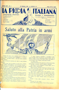 Giornale, rivista storica 1940 LA PICCOLA ITALIANA Guerra agli inglesi in Egitto Rivista DANNEGGIATA 1