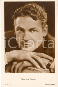 Cartolina originale da collezione 1930 ca CINEMA Attore Charles FARRELL Ritratto Cartolina FP NV 1