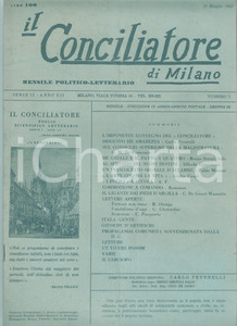 Giornale, rivista storica 1963 IL CONCILIATORE DI MILANO Maestro monarchico non fa recitare BRECHT Rivista 1