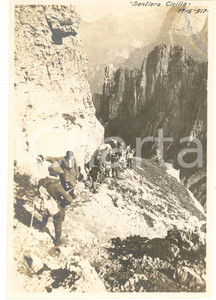 Fotografia d epoca originale 1917 GRIGNA MERIDIONALE Alpinisti al Sentiero CECILIA  Fotografia VINTAGE 10x14 1