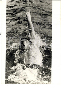 Fotografia d epoca originale 1972 OLIMPIADI MONACO DI BAVIERA NUOTO Roland MATTHES campione 200 dorso Foto 1