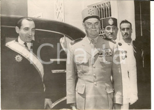Fotografia d epoca originale 1954 TUNIS Pierre MENDESFRANCE avec le marÃ©chal Alphonse JUIN Photo 18x13 1