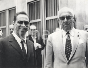 Fotografia d epoca originale 1962 MILANO  LEGA CALCIO  Achille LAURO Bruno PESAOLA Foto 18x13 cm 1