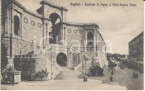 Cartolina originale da collezione 1915 ca CAGLIARI Bastione S. RÃ©my e viale Regina Elena Cartolina ANIMATA FP NV 1