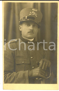 Fotografia d epoca originale 1930 ca POLA ISTRIA Ritratto di ufficiale di artiglieria Foto G. SZENTIVANYI 1