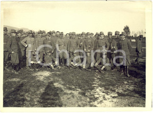 Fotografia d epoca originale 1918 WW1 BUSSOLENGO VR Un battaglione del 6Â° reggimento BERSAGLIERI  Foto 1
