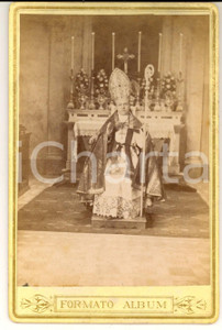 Fotografia d epoca originale 1880 ca s. l. PIEMONTE ? Ritratto di un vescovo benedicente  Foto RARA 11x16 1