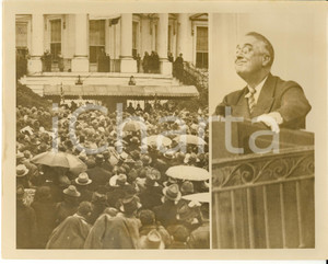 Fotografia d epoca originale 1940 WASHINGTON Youth Congress  Franklin D. ROOSEVELT addresses the crowd PHOTO 1