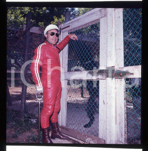 6X6cm NEGATIVO ORIGINALE * 1970ca CLAUDIO VILLA con cane