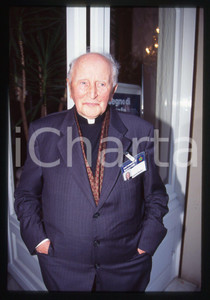 35mm vintage slide* 1995 RIMINI Monsignore Andrea SPADA a un convegno (2)