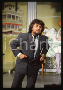 35mm vintage slide* 1992 TEATRO - SATIRA Beppe GRILLO in scena (2)