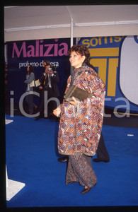 Fotografia d epoca originale 35mm vintage slide 1991 MILANO Lea MASSARI alla NOTTE DEI TELEGATTI Ritratto 2 1