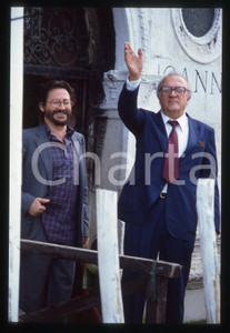 35mm vintage slide* 1983 VENEZIA Federico FELLINI Renzo ROSSELLINI Ritratto (1)