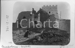 Fotografia d epoca originale 1912 CAMPOBASSO Il Castello Monforte Fotocartolina 1
