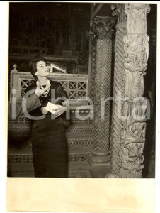 1957 PALERMO Silvana MANGANO in visita alla Cappella Palatina - Foto 13x18 cm