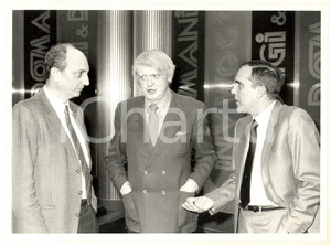 Fotografia d epoca originale 1985  RAI UNO  OGGI & DOMANI Giulio POLETTI  Anthony BURGESS 1