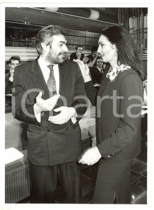 1990 ca RAI UNO - GIOCAQUIZ DIXAN Ritratto di Giovanni GORIA - Foto 18x24 cm