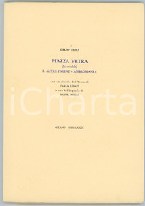1979 Delio TESSA Piazza Vetra (la vecchia) e altre pagine ambrosiane ALLEGRETTI