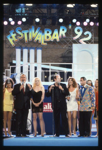 35mm vintage slide* 1992 FESTIVALBAR Gerry Scotti Linda LORENZI Niki GIUSTINI