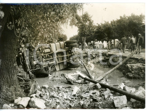 1955 CASABLANCA (MAROCCO) Camion ribaltato da un violento nubifragio *Foto 18x13