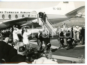 1959 ROMA Presidente turco Celâl BAYAR accompagnato da Giovanni GRONCHI *Foto 