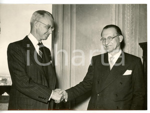 1953 ROMA Alcide DE GASPERI riceve l'ambasciatore Ellsworth BUNKER *Foto 18x13