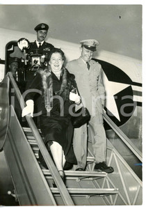 1953 ROMA CIAMPINO Generale Alfred GRUENTHER all'arrivo *Foto 13x18 cm