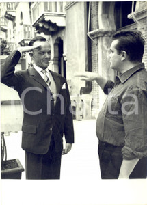 1959 VENEZIA Mostra del Cinema - Hannes MESSEMER e Piero ZUFFI *Foto 13x18