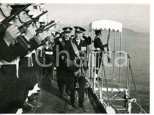 1958 LA SPEZIA - MARINA MILITARE Ammiragli Aldo ROSSI e Giuseppe MARINI *Foto