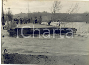Fotografia d epoca originale 1961 Inondation LA CHARTRESURLELOIR Pont sur la Route du Mans Ã©croulÃ© Photo 1
