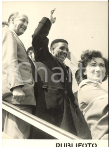 1954 MILANO BOXE Arrivo pugile Randolph TURPIN per l'incontro con Tiberio MITRI