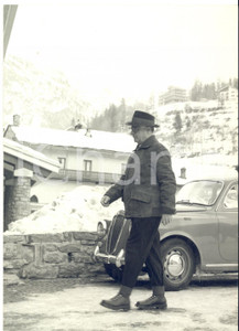 1960 COURMAYEUR Presidente Giovanni GRONCHI in vacanza sulla neve *Foto