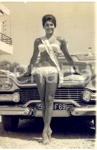 1961 COTE D'AZUR Françoise POPY Miss JUAN-LES-PINS 1961 - Photo 12x18 cm