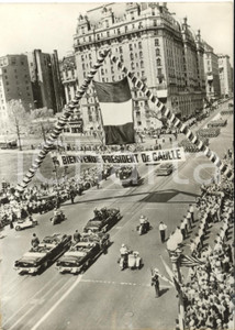 1960 WASHINGTON Passaggio auto Dwight EISENHOWER e Charles DE GAULLE in visita