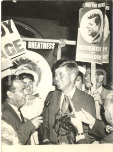 Fotografia d epoca originale 1960 LOS ANGELES John F. KENNEDY candidato democratico alle presidenziali USA 1