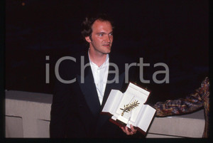 35mm vintage slide* 1994 CANNES Quentin TARANTINO mostra la Palma d'oro Ritratto
