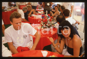 35mm vintage slide* 1988 GP MONZA - Bjorn BORG Loredana BERTÈ a pranzo (2)
