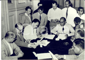 1959 IL CAIRO Accordo R.A.U. e URSS per la diga di Assuan - Firma *Foto 18x13