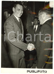 1954 ROMA Stazione Termini - Arrivo di re Federico IX di Danimarca *Foto 13x18