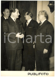 1955 ROMA Giovanni GRONCHI riceve Pierre MENDÈS FRANCE *Foto 13x18 cm