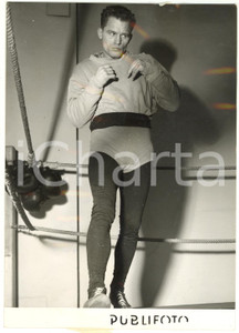 1954 MILANO BOXE Allenamento di Jorgen JOHANSEN campione d'Europa Pesi Leggeri